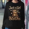 Sloth Lover Just A Girl Who Loves Sloths Women Sweatshirt Unique Gifts