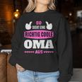 So Sieht Eine Richtig Coole Oma Enkel Kinder Sweatshirt Frauen Lustige Geschenke