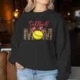 Softball Baseball Mom Leopard Mother's Day Women Sweatshirt Unique Gifts