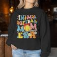 In My Softball Mom Era Retro Baseball Mom Groovy Women Sweatshirt Unique Gifts