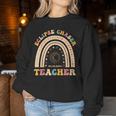 Solar Eclipse Chaser 2024 April 8 Teacher Teaching Educator Women Sweatshirt Funny Gifts