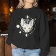 Sphynx Cat Moon Phase Gothic Women Sweatshirt Unique Gifts