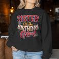 Spider Web Birthday Party Theme Sister Of The Birthday Girl Women Sweatshirt Funny Gifts