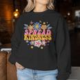 Spread Kindness Groovy Hippie Flowers Anti-Bullying Kind Women Sweatshirt Unique Gifts