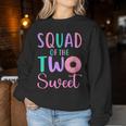 Squad Of The Two Sweet Team 2Nd Birthday Girl Donut Party Women Sweatshirt Unique Gifts