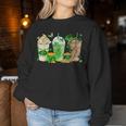 St Patrick's Day Ice Coffee Lover Irish Latte Lucky Coffee Women Sweatshirt Unique Gifts