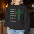 St Patrick's Prayer Irish Green Christian Cross Women Sweatshirt Unique Gifts