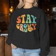 Stay Groovy Hippie Peace Sign Retro 60S 70S Women Women Sweatshirt Unique Gifts