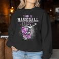 Stolze Handball Mama Mutter Einer Handball Player Sweatshirt Frauen Lustige Geschenke