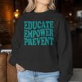 Stop The Violence Sexual Assault Awareness Groovy Educate Women Sweatshirt Unique Gifts