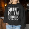 Straight Outta Fifth Grade Graduation Class Of 2024 Women Sweatshirt Unique Gifts