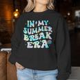 In My Summer Break Era Groovy Teacher Summer Break Vacation Women Sweatshirt Funny Gifts