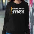I Survived The Wooden Spoon Adult Humor Sarcastic Women Sweatshirt Unique Gifts