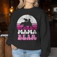 Süßer Mama Bär & Jungtiere Muttertag Rosaintage Retro Groovy Sweatshirt Frauen Lustige Geschenke