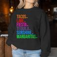 Tacos Lime Fiesta Tequila Cinco De Mayo Women Sweatshirt Funny Gifts