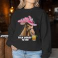 Talk Derby To Me Horse Racing Derby Day 150Th Women Sweatshirt Funny Gifts