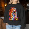 Taurus Queen African American Loc'd Zodiac Sign Women Sweatshirt Funny Gifts