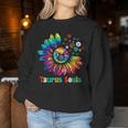 Taurus Souls Zodiac Tie Dye Sunflower Peace Sign Groovy Women Sweatshirt Unique Gifts