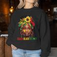 Teach Black History Month Afro Melanin Teacher Junenth Women Sweatshirt Funny Gifts