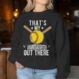 That's My Granddaughter Out There Softball Grandpa Grandma Women Sweatshirt Unique Gifts