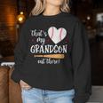Thats My Grandson Out There Baseball Grandma Mom Women Sweatshirt Funny Gifts