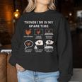 Things I Do In My Spare Time Chicken Lover Farmer Chickens Women Sweatshirt Personalized Gifts