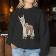Trendy Funky Cartoon Chill Out Sloth Riding Llama Women Sweatshirt Funny Gifts