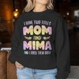 I Have Two Titles Mom And Mima Grandma Mother's Day Women Sweatshirt Personalized Gifts