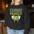 Never Underestimate Grandma With Pickleball Paddle Women Women Sweatshirt Funny Gifts