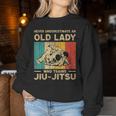 Never Underestimate An Old Lady Bjj Brazilian Jiu Jitsu Women Sweatshirt Unique Gifts