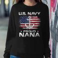 Us Navy Proud Nana With American Flag Veteran Women Sweatshirt Unique Gifts