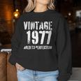 Vintage 1977 Birthday Retro Style Women Sweatshirt Unique Gifts