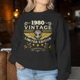 Vintage 1980For Retro 1980 Birthday Women Sweatshirt Unique Gifts
