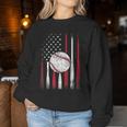 Vintage American Flag Baseball Team For Boys Girls Women Women Sweatshirt Funny Gifts