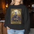 Vintage Floral Tarot Card The Reader Reading Skeleton Nerd Women Sweatshirt Unique Gifts