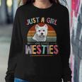 Vintage Just A Girl Who Loves Westies Dog Lovers Women Women Sweatshirt Unique Gifts