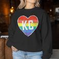 Vintage Rainbow Heart Kc Women Sweatshirt Unique Gifts