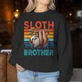 Vintage Retro Sloth Costume Brother Father's Day Animal Women Sweatshirt Unique Gifts