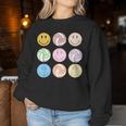 Volleyball Vibes Smile Face Hippie Volleyball Girls Women Sweatshirt Personalized Gifts
