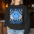 We Wear Blue For Autism Awareness Month Kid Autism Women Sweatshirt Unique Gifts