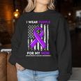 I Wear Purple For My Mom Mother Pancreatic Cancer Awareness Women Sweatshirt Funny Gifts