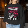A Welder Melted My Heart Welding Lover Wife Women Sweatshirt Unique Gifts