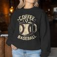 Wochenenden Kaffee Baseball Retro Baseball Mama Papa Sweatshirt Frauen Lustige Geschenke