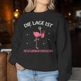 Women's Die Lage Ist Besaffniserregen Wine Flamingo Running Party S Sweatshirt Frauen Lustige Geschenke