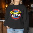 Wonder Nurse Super Woman Power Superhero Birthday Women Sweatshirt Personalized Gifts