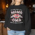 Zwei Titel Mama Oma Zum Muttertag Geburtstag Weihnachten Sweatshirt Frauen Lustige Geschenke