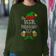 The Beer Drinking Elf Matching Family Drinker Merry Xmas Day Women Sweatshirt Funny Gifts