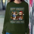 Cat Merry Christmas Happy Hanukkah Jewish Christian Women Sweatshirt Funny Gifts