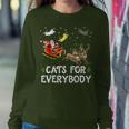 Cats For Everybody Christmas Cat Xmas Santa Women Sweatshirt Funny Gifts