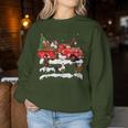 Chicken Riding Red Truck Merry Christmas Farmer X-Mas Ugly Women Sweatshirt Unique Gifts